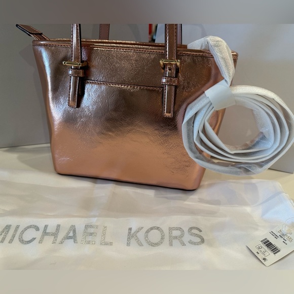 !!! SOLD!!!NWT MICHAEL KORS JET SET TOTE/crossbody & DUSTY - Picture 4 of 11